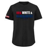 Custom Patriot Baseball Jersey, "Red, White & Blueberries" Conservative Pride Shirt BSBJ01-25020197-2