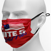 "Red, White & Blueberries" Themed Graphic Face Mask, Cute Patriotic Family Fun Design KZ02-25027153-3