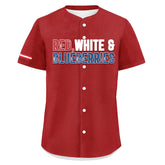 Custom Patriot Baseball Jersey, "Red, White & Blueberries" Conservative Pride Shirt BSBJ01-25020197-5
