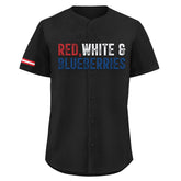 Custom Patriot Baseball Jersey, "Red, White & Blueberries" Conservative Pride Shirt BSBJ01-25020197-3