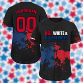 Custom Patriot Baseball Jersey, "Red, White & Blueberries" Conservative Pride Shirt BSBJ01-25020197-1