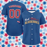 Custom Patriot Baseball Jersey, "Red, White & Blueberries" Conservative Pride Shirt BSBJ01-25020197-7