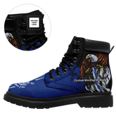 Personalized team gifts, Personalized USA flag-themed Boots, Custom Patriotic Boots, USA Pride Gifts,1921-24020008