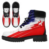 Professional thank you gifts, Personalized Texas Flag Boots, Custom Stylish Leather Boots,Unisex Combat Boots,TB-24020029-1