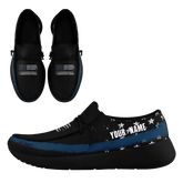 Personalized America Flag Sneakers, Custom Patriotic Loafer Shoes, Canvas Slip On Shoes,FN018-24020303-2b