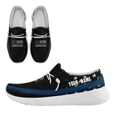 Personalized America Flag Sneakers, Custom Patriotic Loafer Shoes, Canvas Slip On Shoes,FN018-24020303-2w