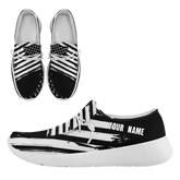 Personalized America Flag Sneakers, Custom Patriotic Loafer Shoes, Canvas Slip On Shoes,
FN018-24020303-3w