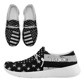 Personalized America Flag Sneakers, Custom Patriotic Loafer Shoes, Canvas Slip On Shoes,
FN018-24020303-6w