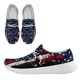 Personalized America Flag Sneakers, Custom Patriotic Loafer Shoes, Canvas Slip On Shoes,
FN018-24020303-7w