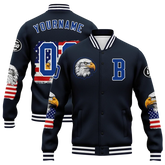Personalized Patriotic Jackets, Custom USA Pride Eagle Jacket, Freedom Wings Jacket