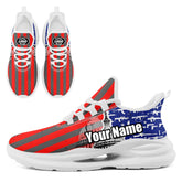 Personalized America Flag Sneakers, Custom Eagle, Star Print Shoes, Breathable and Comfortable Unisex Patriotic Shoes