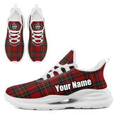 Personalized Scottish Design Sneakers, Custom Vintage Plaid Breathable Shoes, Unisex Scottish-Inspired Footwear