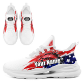 Personalized America Flag Sneakers, Custom Eagle Breathable Shoes, Lace Up Unisex Shoes FN079-25018016