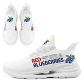 "Red, White & Blueberries" Patriotic Athletic Sneakers, Pro-America Conservative Pride Trainers FN079-25028156-1