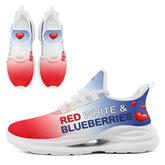 "Red, White & Blueberries" Patriotic Athletic Sneakers, Pro-America Conservative Pride Trainers FN079-25028156-3