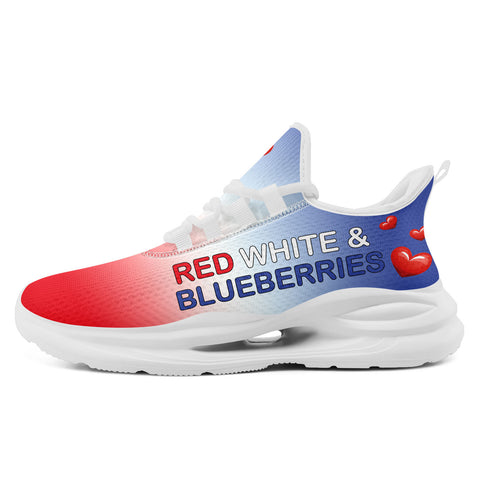 "Red, White & Blueberries" Patriotic Athletic Sneakers, Pro-America Conservative Pride Trainers FN079-25028156-3