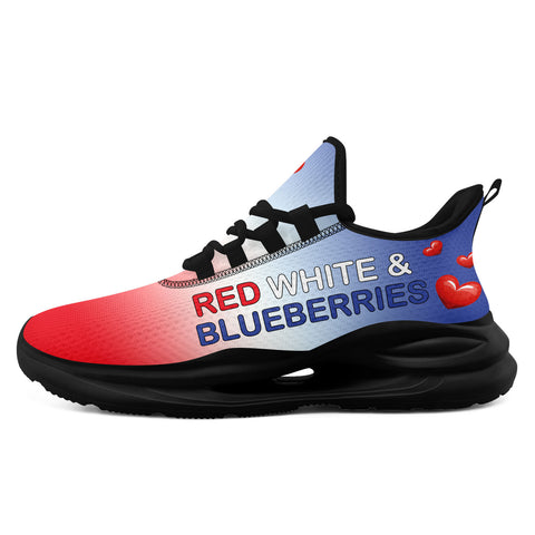 "Red, White & Blueberries" Patriotic Athletic Sneakers, Pro-America Conservative Pride Trainers FN079-25028156-3
