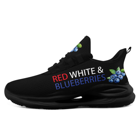 "Red, White & Blueberries" Patriotic Athletic Sneakers, Pro-America Conservative Pride Trainers FN079-25028156-1