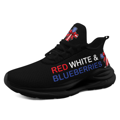 "Red, White & Blueberries" Patriotic Athletic Sneakers, Pro-America Conservative Pride Trainers FN079-25028156-4