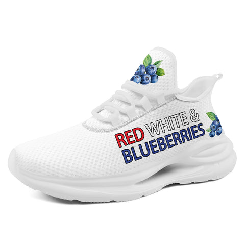 "Red, White & Blueberries" Patriotic Athletic Sneakers, Pro-America Conservative Pride Trainers FN079-25028156-1