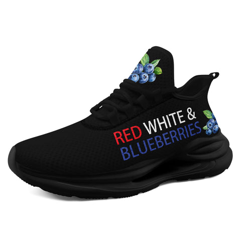 "Red, White & Blueberries" Patriotic Athletic Sneakers, Pro-America Conservative Pride Trainers FN079-25028156-1