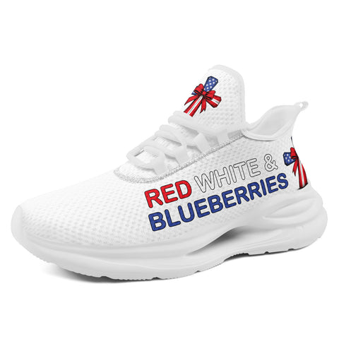 "Red, White & Blueberries" Patriotic Athletic Sneakers, Pro-America Conservative Pride Trainers FN079-25028156-4