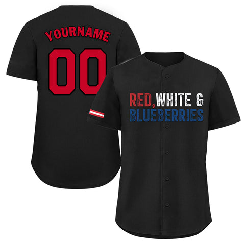 Custom Patriot Baseball Jersey, "Red, White & Blueberries" Conservative Pride Shirt BSBJ01-25020197-3