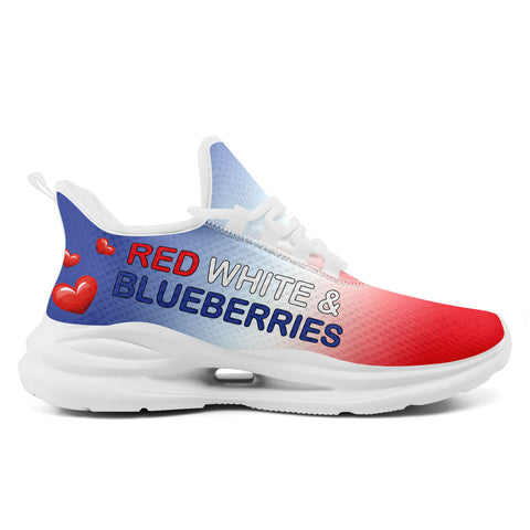 "Red, White & Blueberries" Patriotic Athletic Sneakers, Pro-America Conservative Pride Trainers FN079-25028156-3