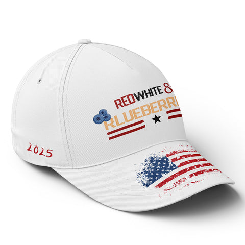 Patriot Memorial Baseball Cap, "Red, White & Blueberries" Tribute Hat (1993-2025) YW061-25023189-5