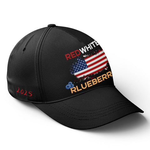 Patriot Memorial Baseball Cap, "Red, White & Blueberries" Tribute Hat (1993-2025) YW061-25023189-4
