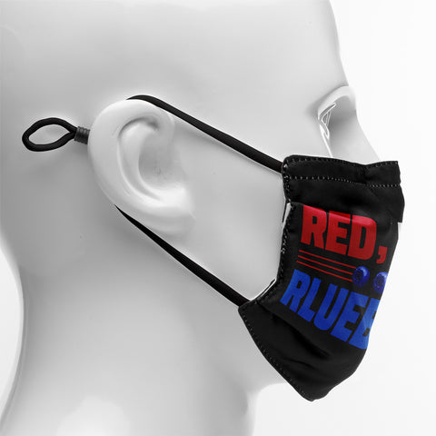 "Red, White & Blueberries" Themed Graphic Face Mask, Cute Patriotic Family Fun Design KZ02-25027153-2
