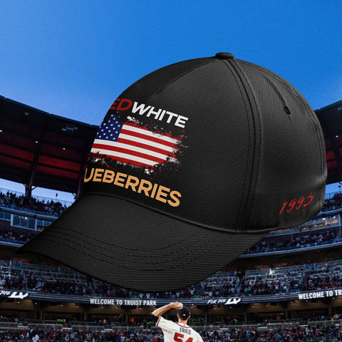 Patriot Memorial Baseball Cap, "Red, White & Blueberries" Tribute Hat (1993-2025) YW061-25023189-4