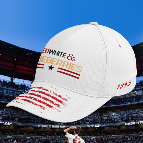 Patriot Memorial Baseball Cap, "Red, White & Blueberries" Tribute Hat (1993-2025) YW061-25023189-5
