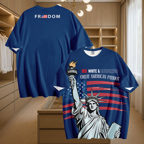 Patriot Tribute T-Shirt Collection, "Red, White & Blueberries" Conservative Memorial Tee PR064-25025146-8