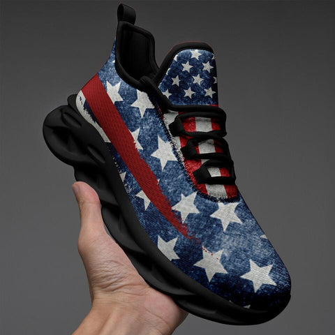 MaxSoul-B03008 Custom Max Soul American Flag, USA Flag Sneakers Max Soul, Shoes, Printed Shoes