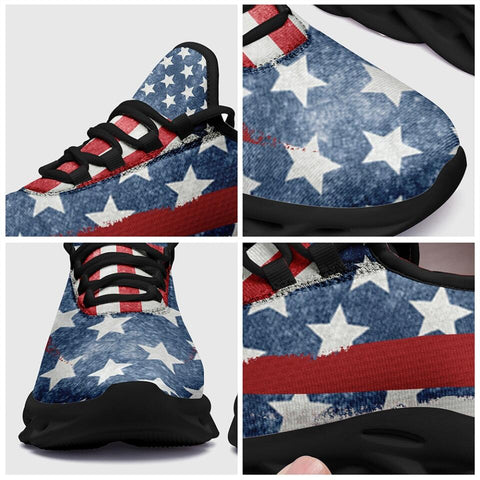 MaxSoul-B03008 Custom Max Soul American Flag, USA Flag Sneakers Max Soul, Shoes, Printed Shoes