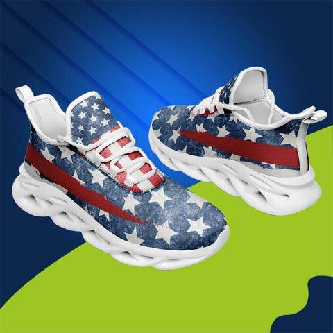 MaxSoul-B03007 Custom Max Soul American Flag, USA Flag Sneakers Max Soul, Shoes, Printed Shoes