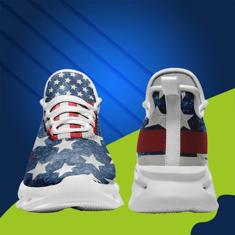 MaxSoul-B03007 Custom Max Soul American Flag, USA Flag Sneakers Max Soul, Shoes, Printed Shoes