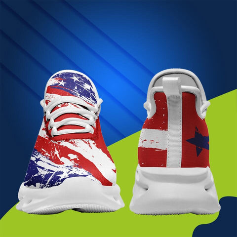 MaxSoul-B03001 Custom Max Soul American Flag, USA Flag Sneakers Max Soul, Shoes, Printed Shoes