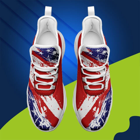 MaxSoul-B03001 Custom Max Soul American Flag, USA Flag Sneakers Max Soul, Shoes, Printed Shoes