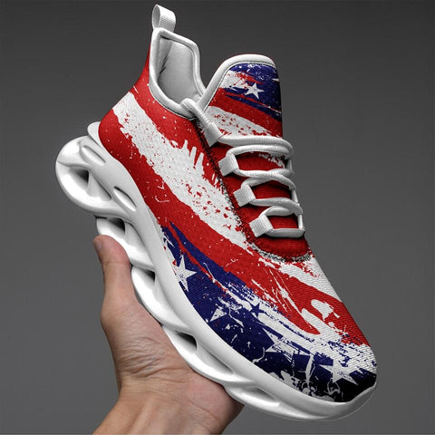 MaxSoul-B03001 Custom Max Soul American Flag, USA Flag Sneakers Max Soul, Shoes, Printed Shoes