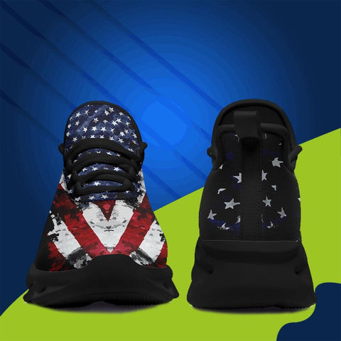 MaxSoul-B03014 Custom Max Soul American Flag, USA Flag Sneakers Max Soul, Shoes, Printed Shoes