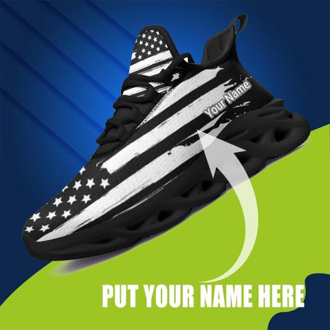 MaxSoul-B03006 Custom Max Soul American Flag, USA Flag Sneakers Max Soul, Shoes, Printed Shoes