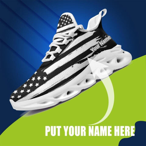 MaxSoul-B03005 Custom Max Soul American Flag, USA Flag Sneakers Max Soul, Shoes, Printed Shoes