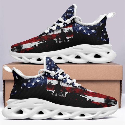 MaxSoul-B03013 Custom Max Soul American Flag, USA Flag Sneakers Max Soul, Shoes, Printed Shoes