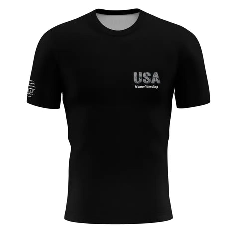 Personalized Men's Flag, Men's Black T-shirt, YW064-23020001