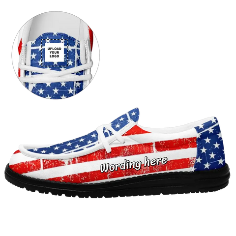 Personalized Casual Shoes, America Flag Shoes, Patriotic Spirit Custom Shoes, XF2202-23020068