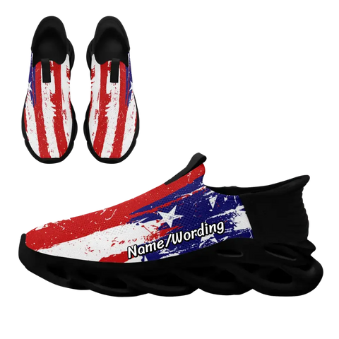 Personalized Patriot's Shoes, Custom America Flag Sneakers, Custom Patriotic POD Shoes,PC-FN-006-23020096