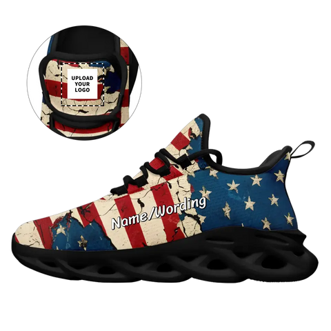 Personalized Patriotic Sneakers, Custom USA Flag Shoes, Pride Shoes For Men and Women,PC-MS-23020107