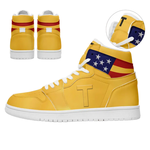 Personalized High Top Sneakers, Custom Flag Shoes, Patriotic Shoes,AJ1H-24020048